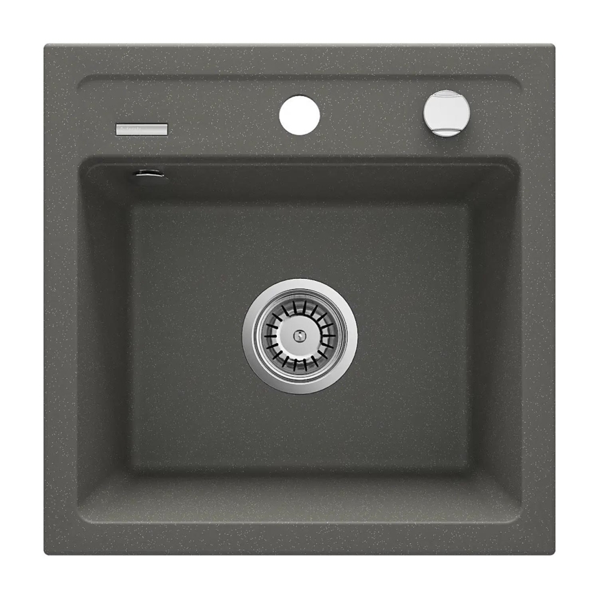 Deante ZQZ_T103 - Kuhinjski sudoper ZORBA 44x44 cm granit/antracit