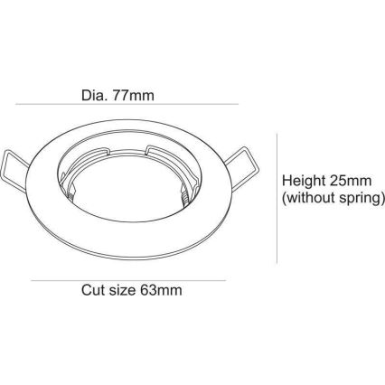 Deko-Light 120018 - Ugradbena svjetiljka RUND 1xGU5,3-MR16/35W/12V sjajni krom