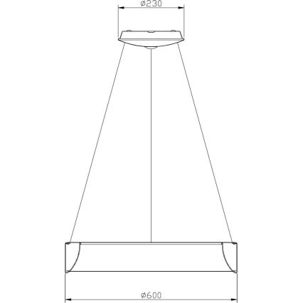 Deko-Light 342125 - LED Prigušivi luster na sajli SCULPTORIS LED/27W/230V 4000K pr. 60 cm