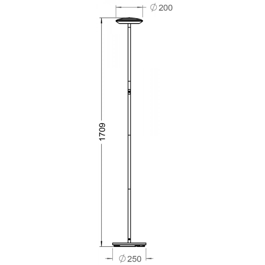 Deko-Light 343029 - LED dimabilna podna lampa BERMUDA LED/18W/230V 3000K bijela