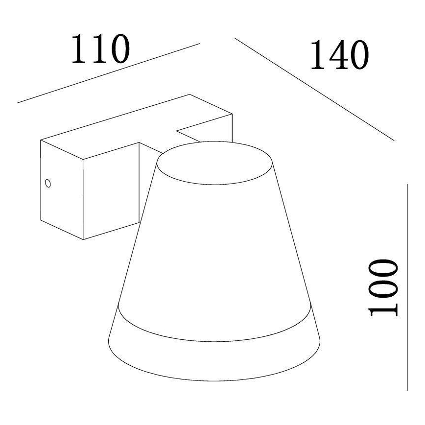 Deko-Light 731076 - LED Vanjska zidna svjetiljka SERPENTIS LED/6,2W/230V IP54 crna