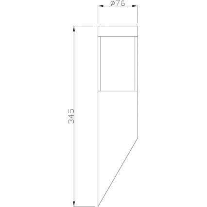 Deko-Light 731106 - Vanjska zidna svjetiljka PORRIMA 1xGU10/5W/230V IP44 mat krom