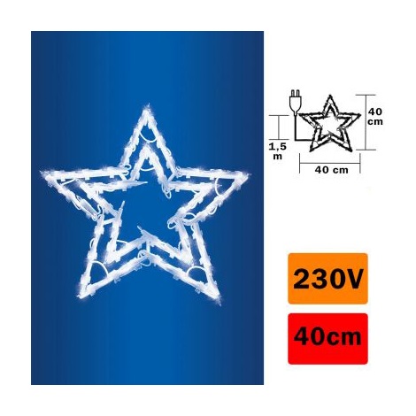 Dekoracija za prozor zvijezda 35xL35D/230V