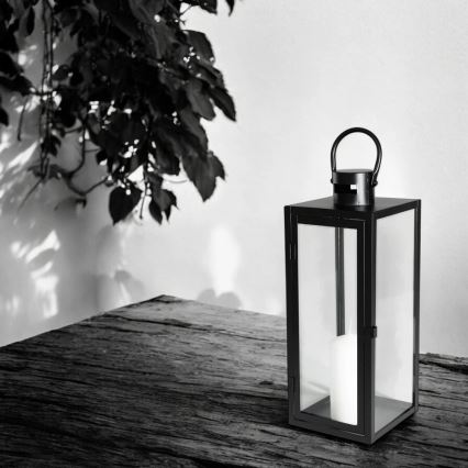 Dekorativna crna lanterna, 38 cm