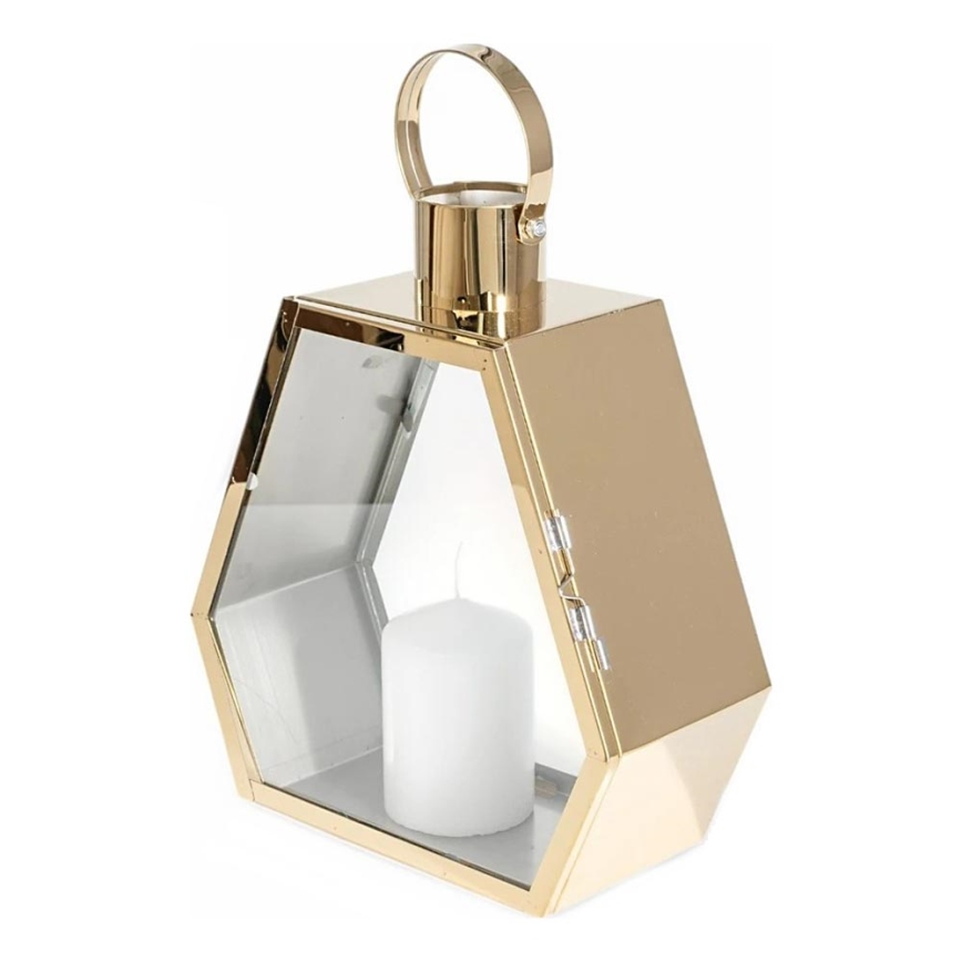 Dekorativna lanterna 34 cm zlatna