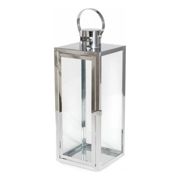 Dekorativna lanterna 38 cm, kromirani sjaj