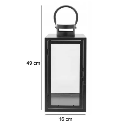 Dekorativna lanterna 49 cm crna