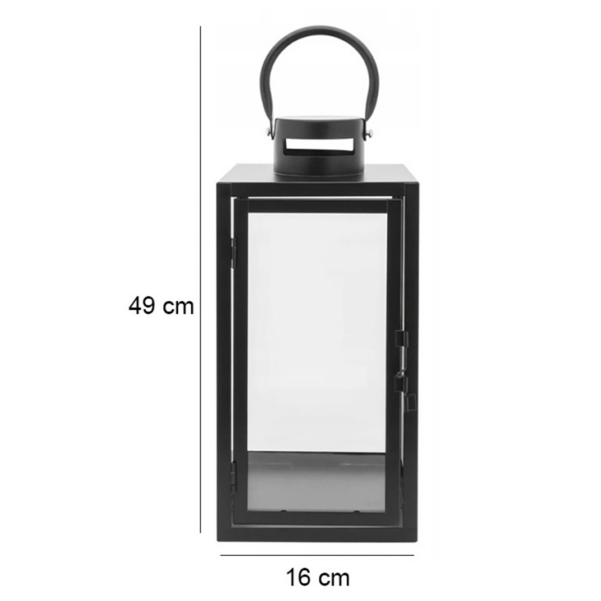 Dekorativna lanterna 49 cm crna
