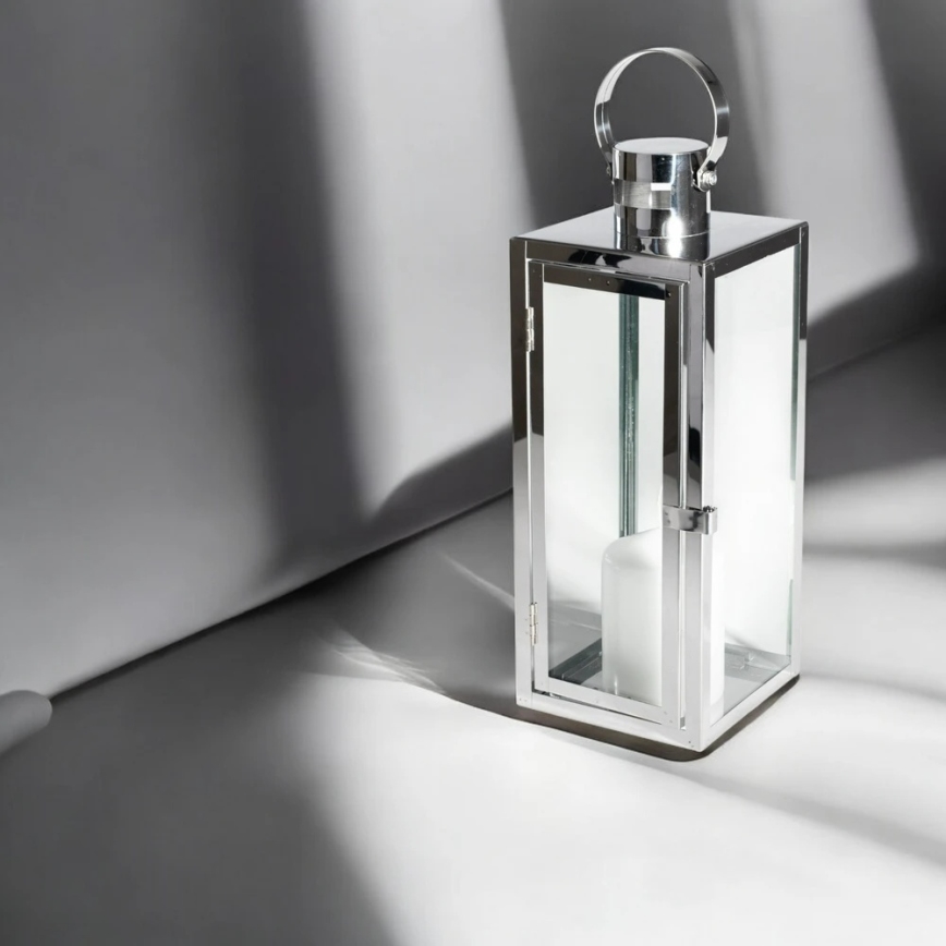 Dekorativna lanterna 63 cm sjajni krom