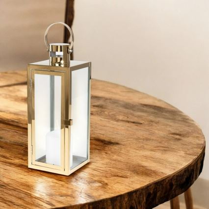 Dekorativna lanterna 63 cm, zlatna