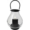 Dekorativna lanterna GLASSY 25 cm crna