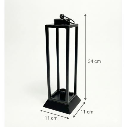 Dekorativna lanterna HALL, 34 cm, crna