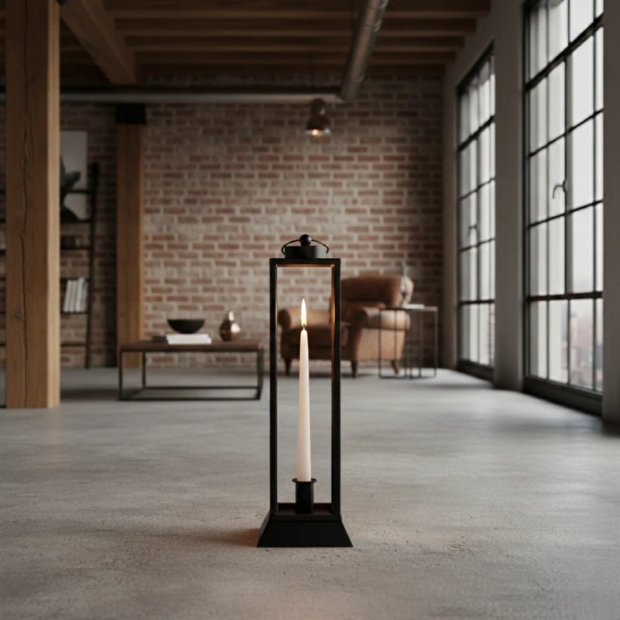 Dekorativna lanterna HALL 39,5 cm crna