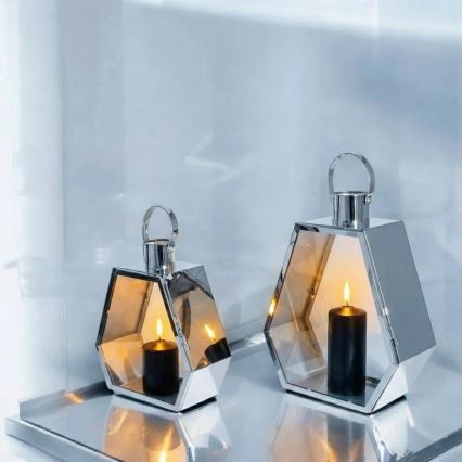 Dekorativna lanterna PALACE 43 cm polirani krom