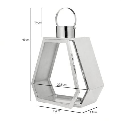Dekorativna lanterna PALACE 43 cm polirani krom