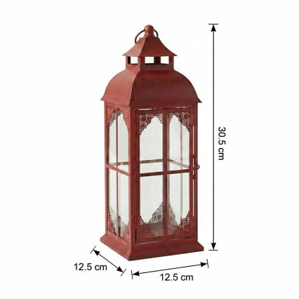 Dekorativna lanterna REDY 30,5 cm crvena