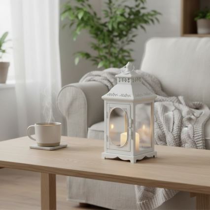 Dekorativna lanterna ROSEHILL 27,5 cm bijela