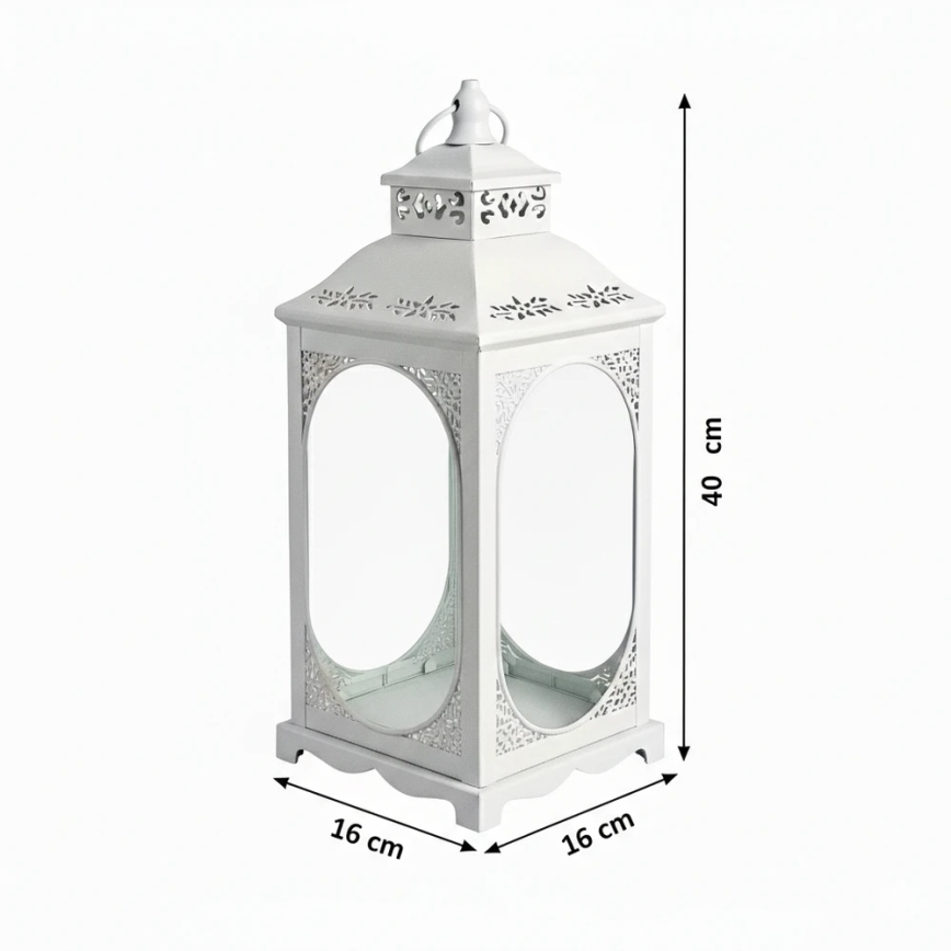 Dekorativna lanterna ROSEHILL 27,5 cm bijela