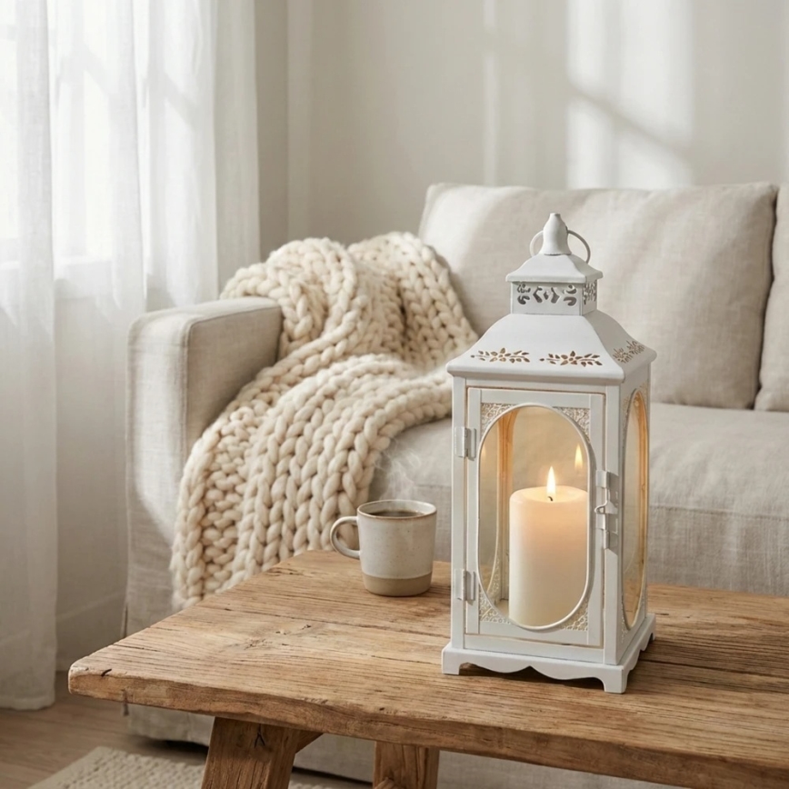 Dekorativna lanterna ROSEHILL 40 cm bijela