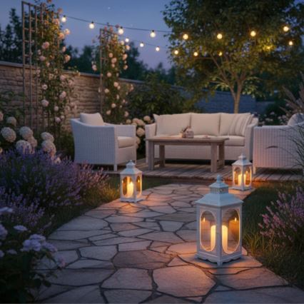 Dekorativna lanterna ROSEHILL 40 cm bijela