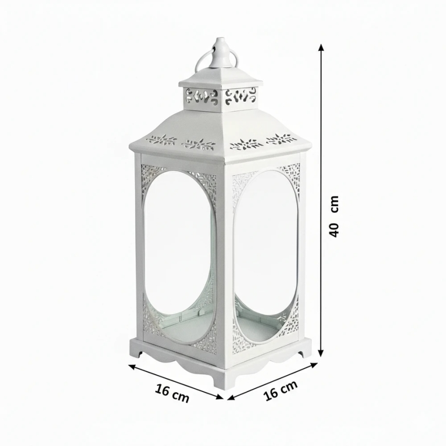 Dekorativna lanterna ROSEHILL 40 cm bijela