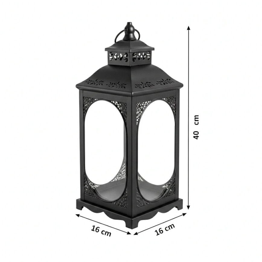 Dekorativna lanterna ROSEHILL 40 cm crna