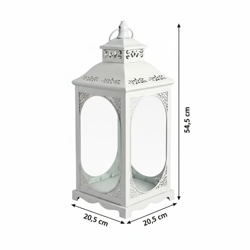 Dekorativna lanterna ROSEHILL 54,5 cm bijela