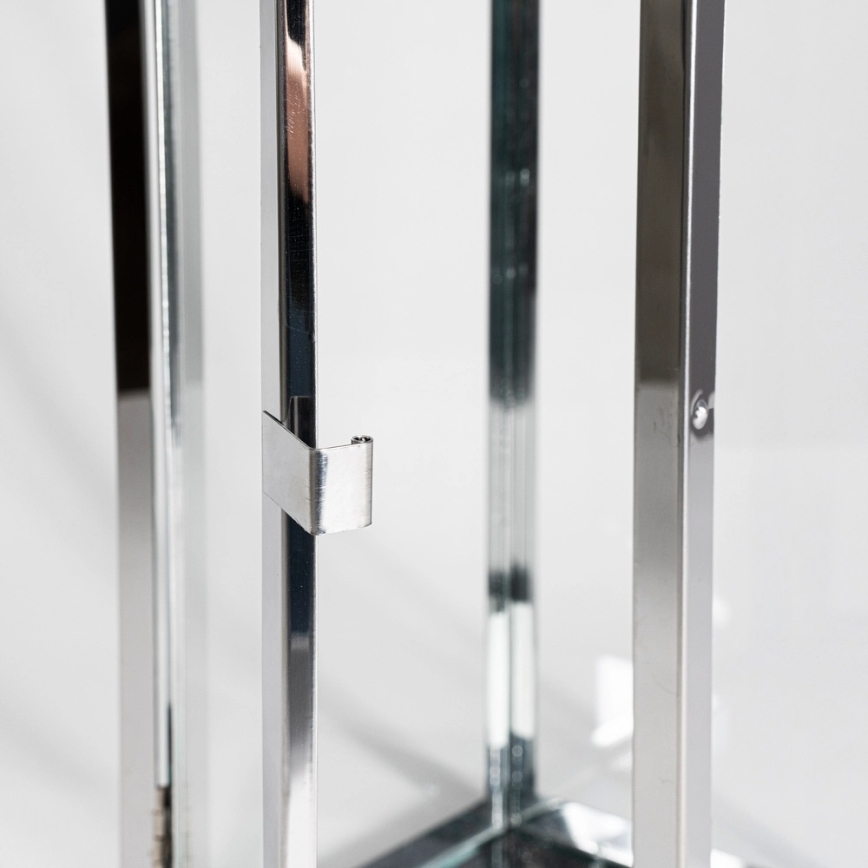 Dekorativna lanterna TOWER 29 cm sjajni krom