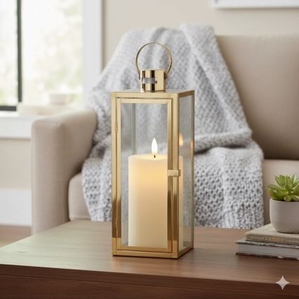 Dekorativna lanterna TOWER 29 cm zlatna