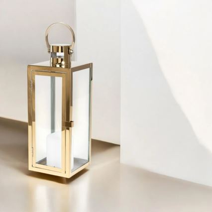 Dekorativna lanterna TOWER 38 cm zlatna