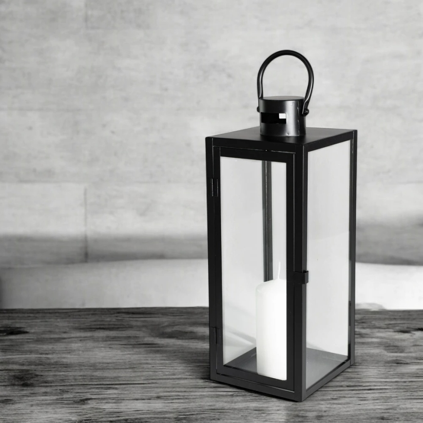 Dekorativna lanterna TOWER 63 cm crna