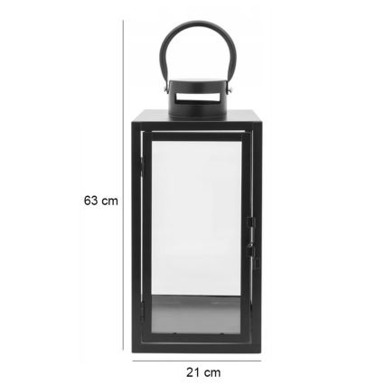 Dekorativna lanterna TOWER 63 cm crna