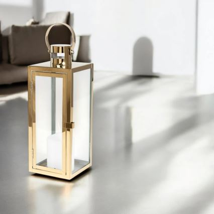 Dekorativna lanterna TOWER 63 cm zlatna