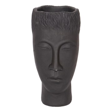 Dekorativna vaza 25x14x12,5 cm crna/cementna