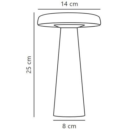 DFTP by Nordlux - LED Prigušiva vanjska stolna lampa ARCELLO LED/2,8W/3,7V IP54
