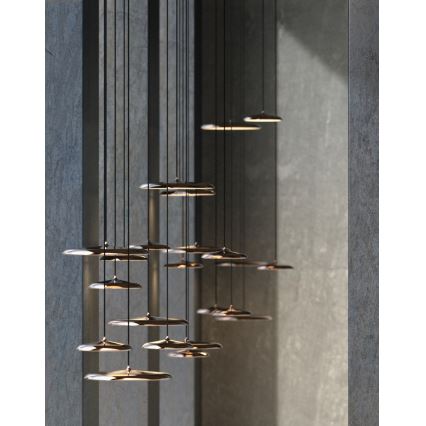 DFTP by Nordlux - LED prigušivač luster na užetu ARTIST LED/14W/230V promjer 25 cm bakrena