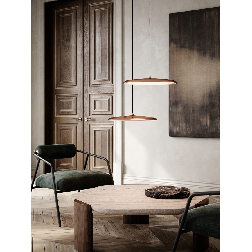 DFTP by Nordlux - LED prigušivač luster na užetu ARTIST LED/24W/230V promjer 40 cm bakrena