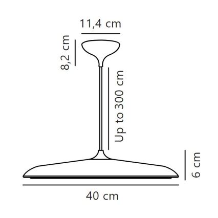 DFTP by Nordlux - LED prigušivač luster na užetu ARTIST LED/24W/230V promjer 40 cm bakrena