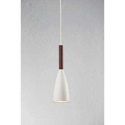 DFTP by Nordlux - Luster na sajli PURE 1xE27/40W/230V pr. 10 cm bijela/orah