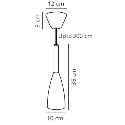 DFTP by Nordlux - Luster na sajli PURE 1xE27/40W/230V pr. 10 cm bijela/orah