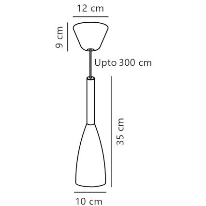 DFTP by Nordlux - Luster na sajli PURE 1xE27/40W/230V pr. 10 cm crna/orah