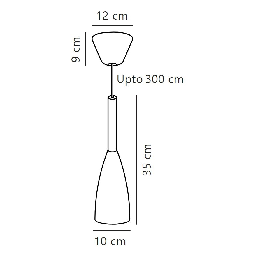 DFTP by Nordlux - Luster na sajli PURE 1xE27/40W/230V pr. 10 cm crna/orah