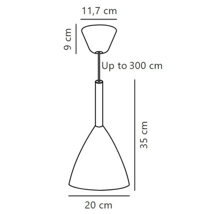 DFTP by Nordlux - Luster na sajli PURE 1xE27/40W/230V pr. 20 cm bijela/jasen