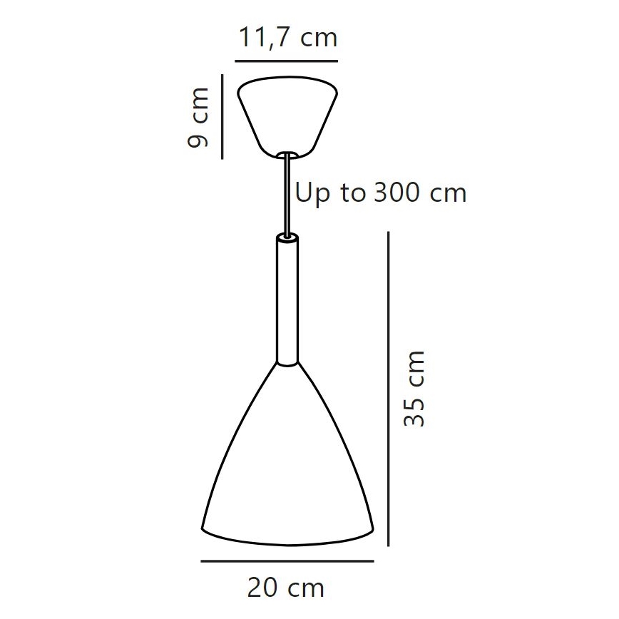 DFTP by Nordlux - Luster na sajli PURE 1xE27/40W/230V pr. 20 cm bijela/jasen