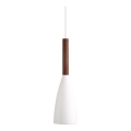 DFTP by Nordlux - Luster na sajli PURE 1xE27/40W/230V pr. 10 cm bijela/orah