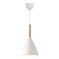 DFTP by Nordlux - Luster na sajli PURE 1xE27/40W/230V pr. 20 cm bijela/jasen