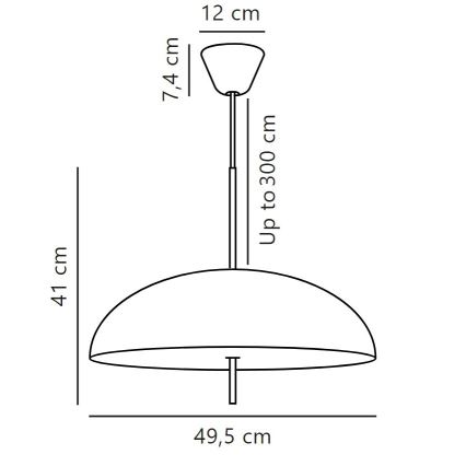 DFTP by Nordlux - Luster na sajli VERSALE 2xE27/15W/230V smeđa