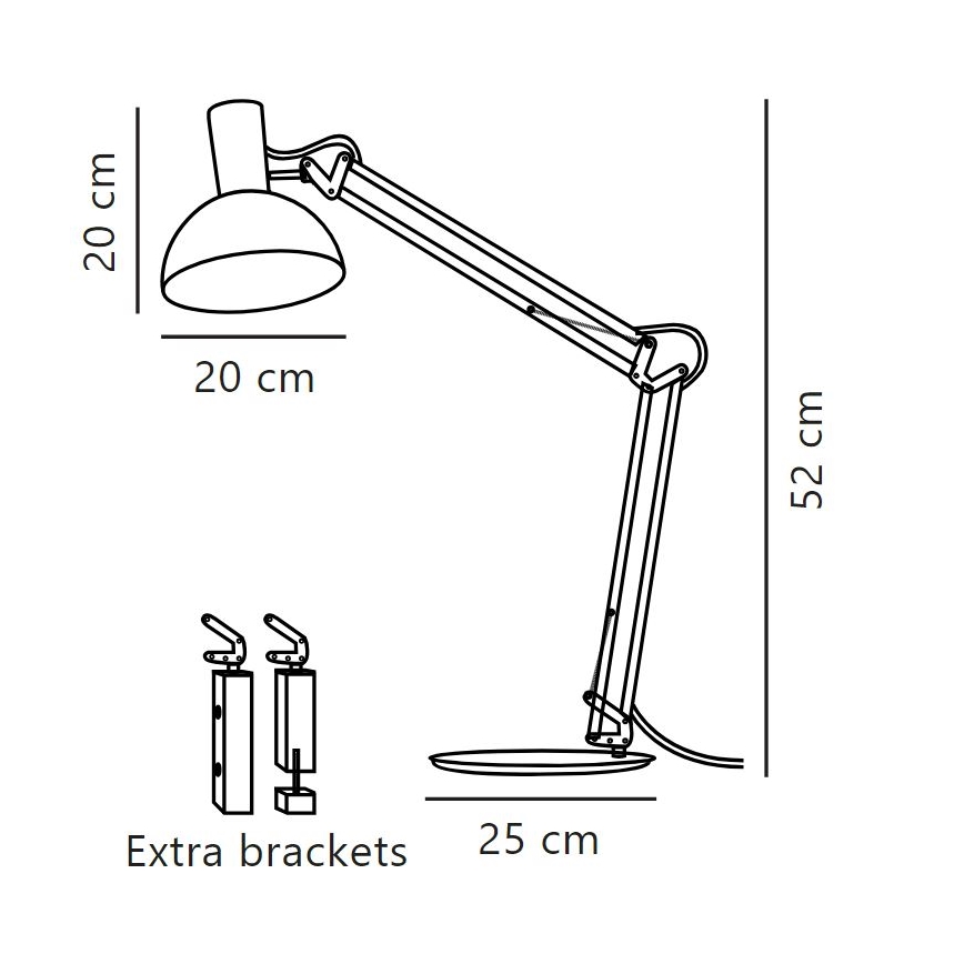 DFTP by Nordlux - Stolna lampa ARKI 1xE27/60W/230V crna