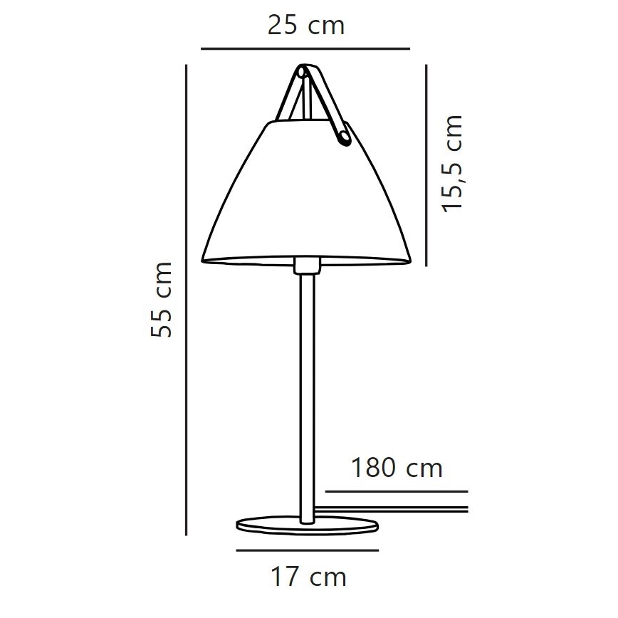 DFTP by Nordlux - Stolna lampa STRAP 1xE27/40W/230V crna
