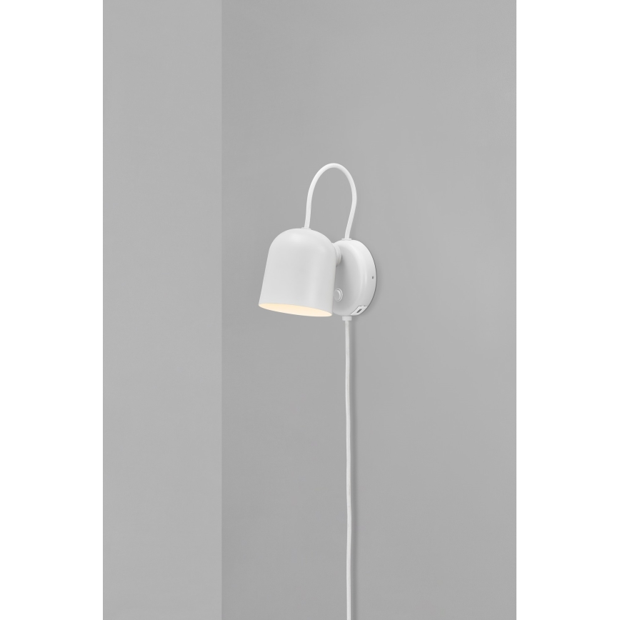 DFTP by Nordlux - Zidna reflektorska svjetiljka s USB portem ANGLE 1xGU10/25W/230V bijela